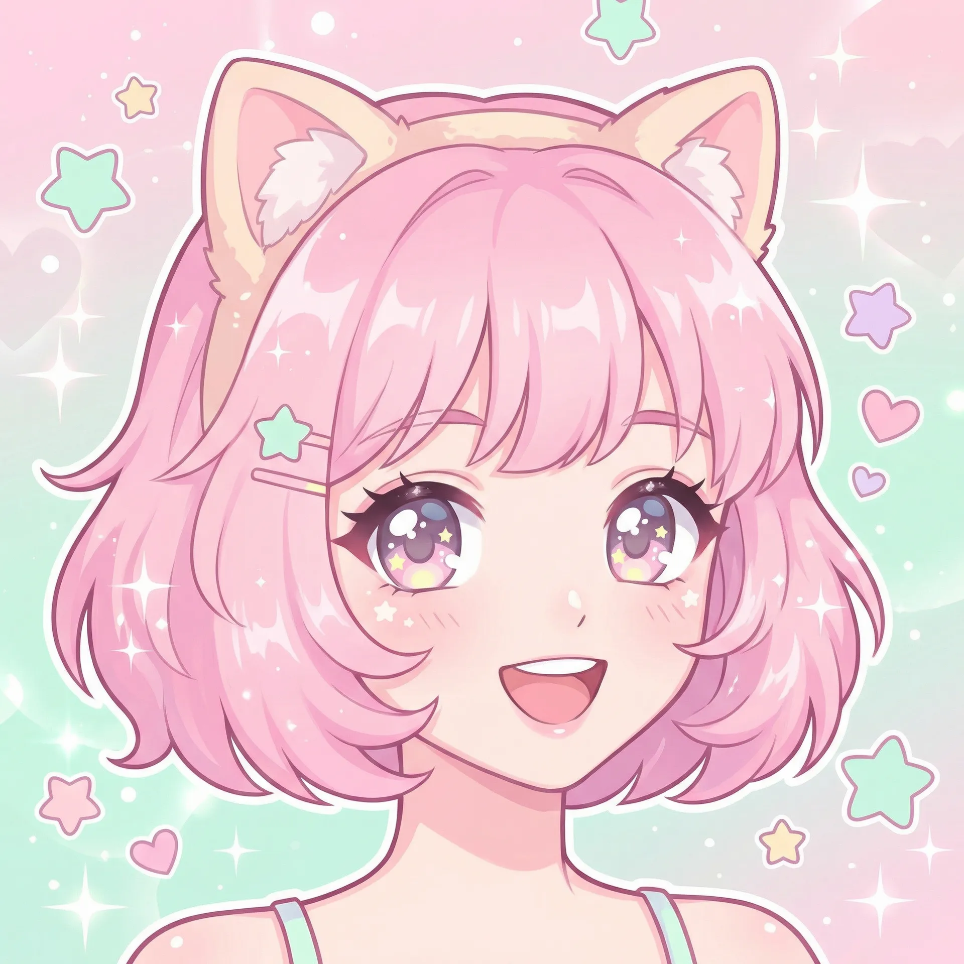 粉色猫咪 - 动漫里藩犬夜叉 人气女神